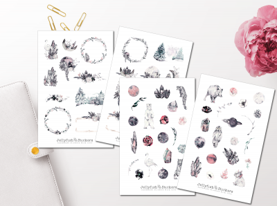 Winter Tiere Sticker Set